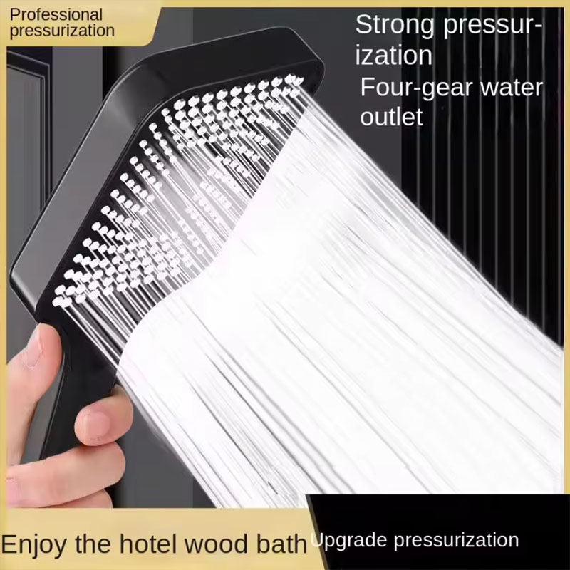 Handheld Shower Head High Pressure Filter - 3-modi Handdouche met borstel Katoenen filters