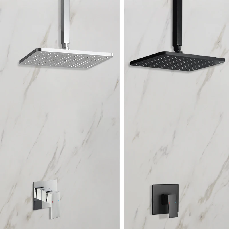 Shower Arm Ceiling Mount Brass Chrome - Inbouw douchekraan voor badkamer, plafondmontage, grote