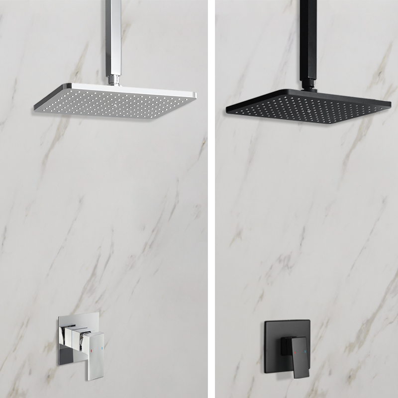 Shower Arm Ceiling Mount Brass Chrome - In Muur Verborgen Badkamer Douche Kraan