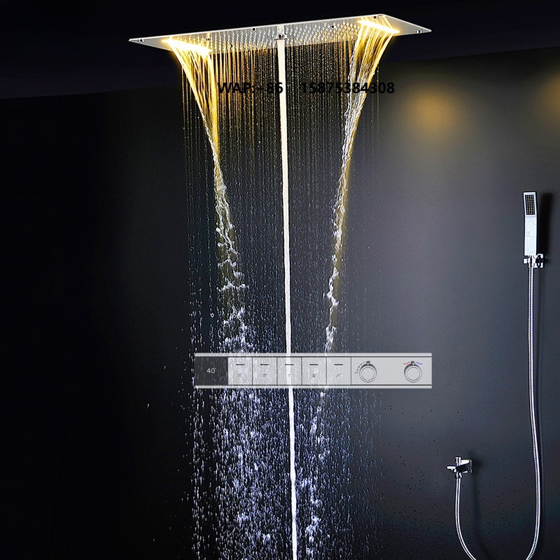 Led Rainfall Shower Head Waterfall - Badkamer Smart LED Regendouche Waterfalls Doucheset