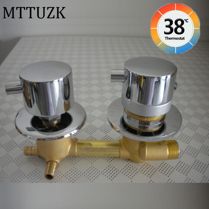 Thermostatic Shower Faucet Valve 3 Way - 2/3/4 Manieren Uitlaat Messing Mengkraan Omstelling