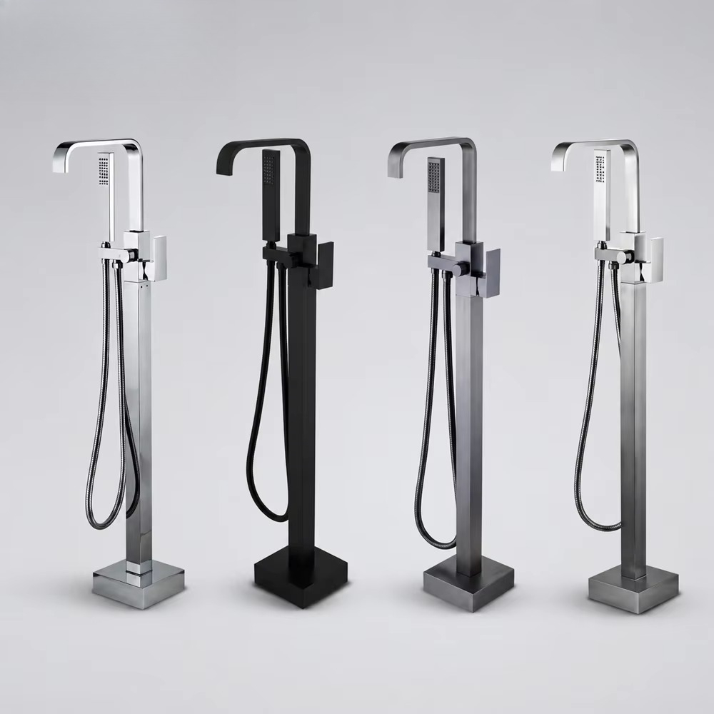 Freestanding Bathtub Filler Faucet Floor - Vloermodel badmengkraan, messing, vrijstaand badkraan met