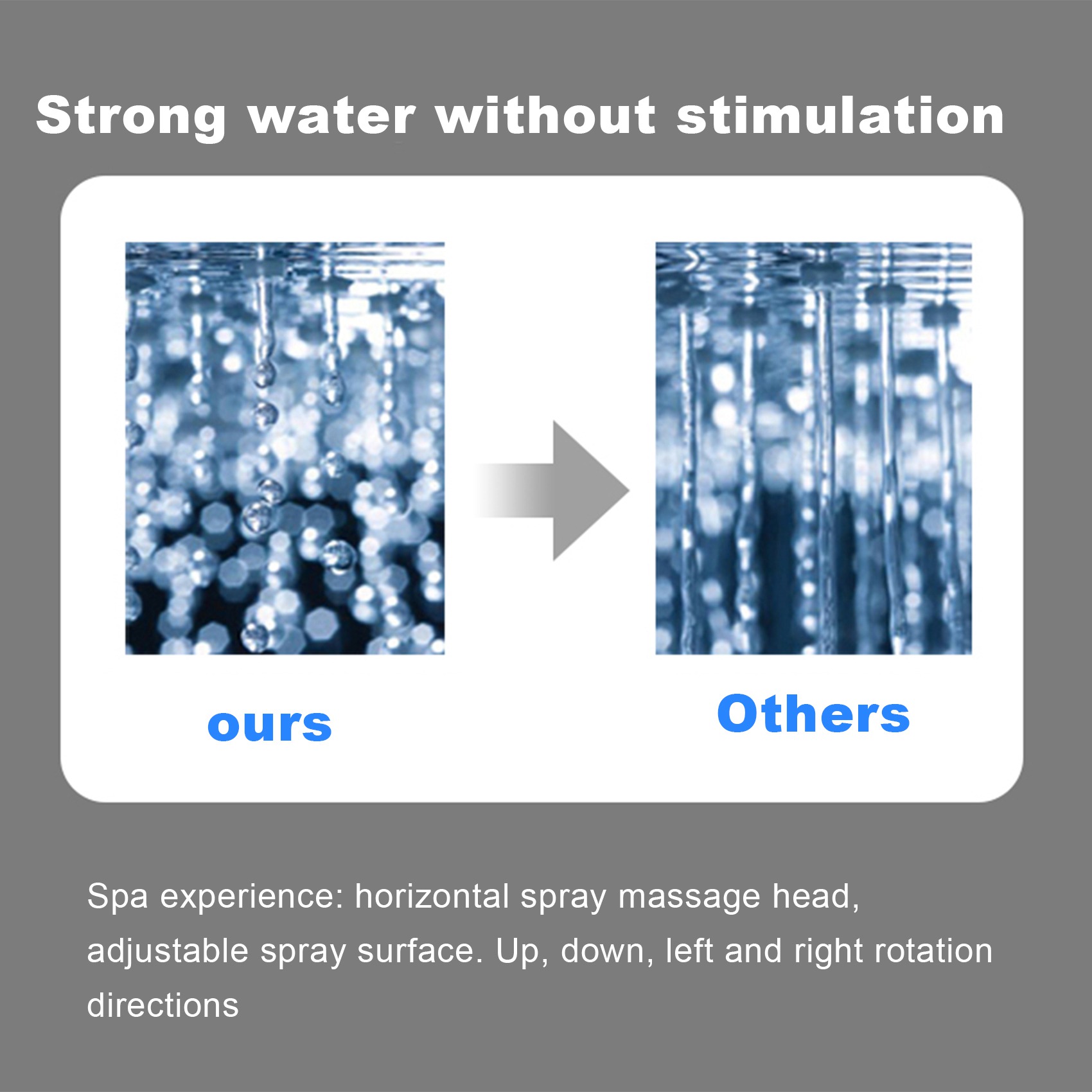 Shower Body Jet Massage Spray Square - AT44-2 Inch Douche Body Spray Jet