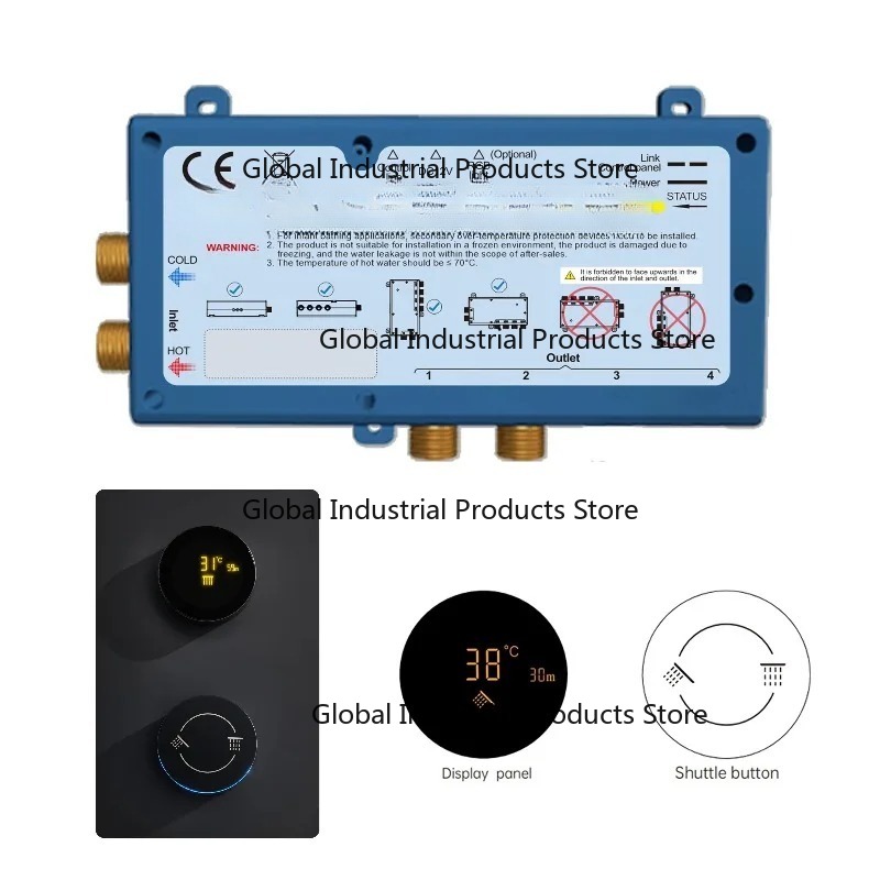 Concealed Thermostatic Shower System Set - WiFi APP Digitale Douchemengkraan Badkamer Douchesysteem