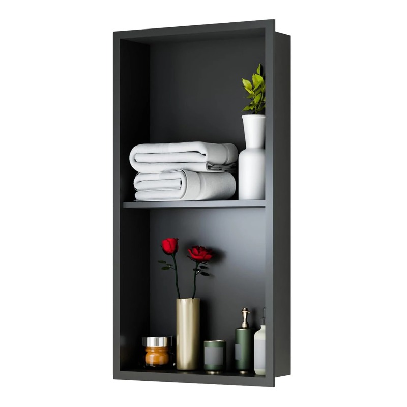 Shower Niche Stainless Steel Recessed - Douche-niche van roestvrij staal, inbouw wandnische
