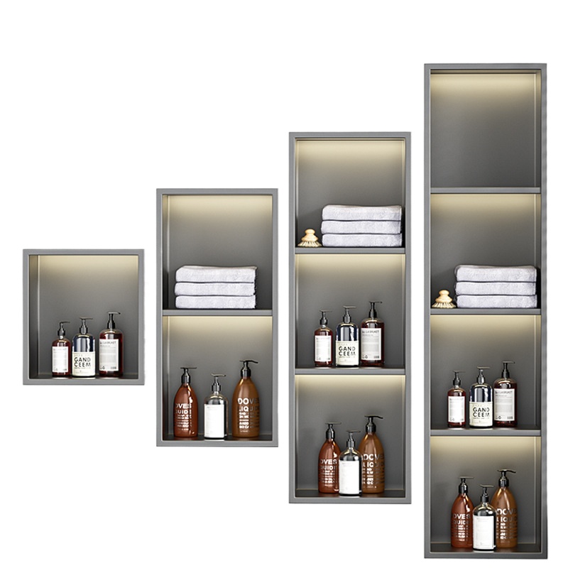 Shower Niche Stainless Steel Recessed - Inbouw badkamernische van roestvrij staal, met