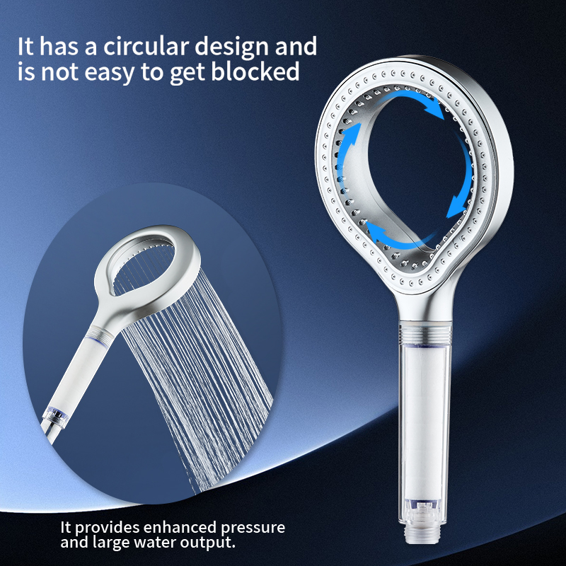 Handheld Shower Head High Pressure Filter - Ringdesign hogedruk douchekop met filter, badkamer