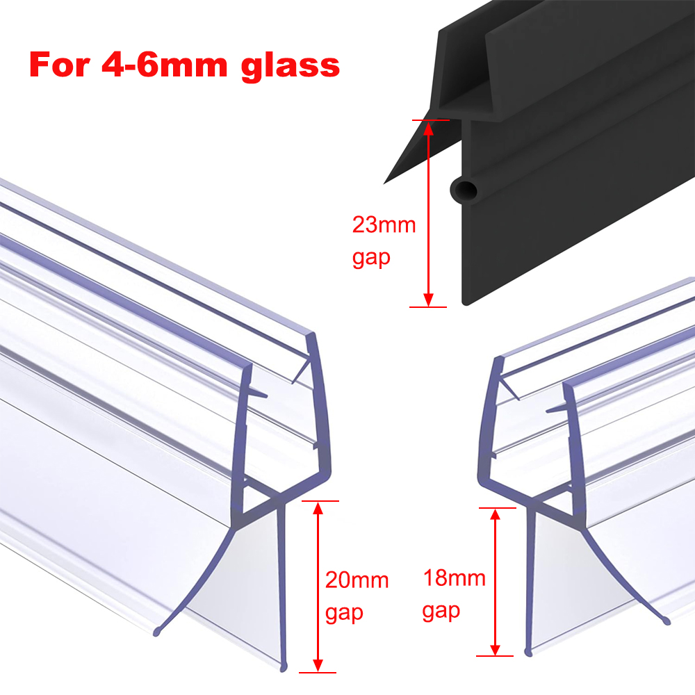 Shower Door Bottom Seal Strip Sweep - Doucheschermdeurafdichtingsstrip PVC frameloze douchedeur bodemafdichting met