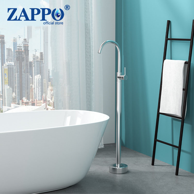 Freestanding Bathtub Filler Faucet Floor - ZAPPO Vrijstaande badkuipkraan Badkamer Vloermontage Staande