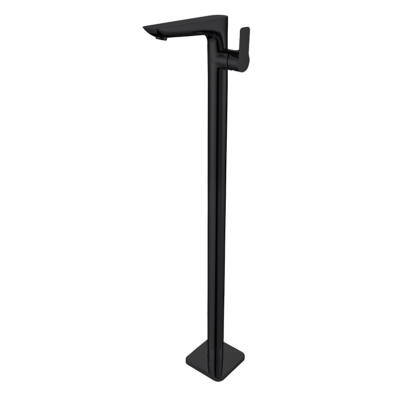 Moderne, matzwarte badkamerkra - Freestanding Bathtub Filler Faucet Floor recensie en prijs