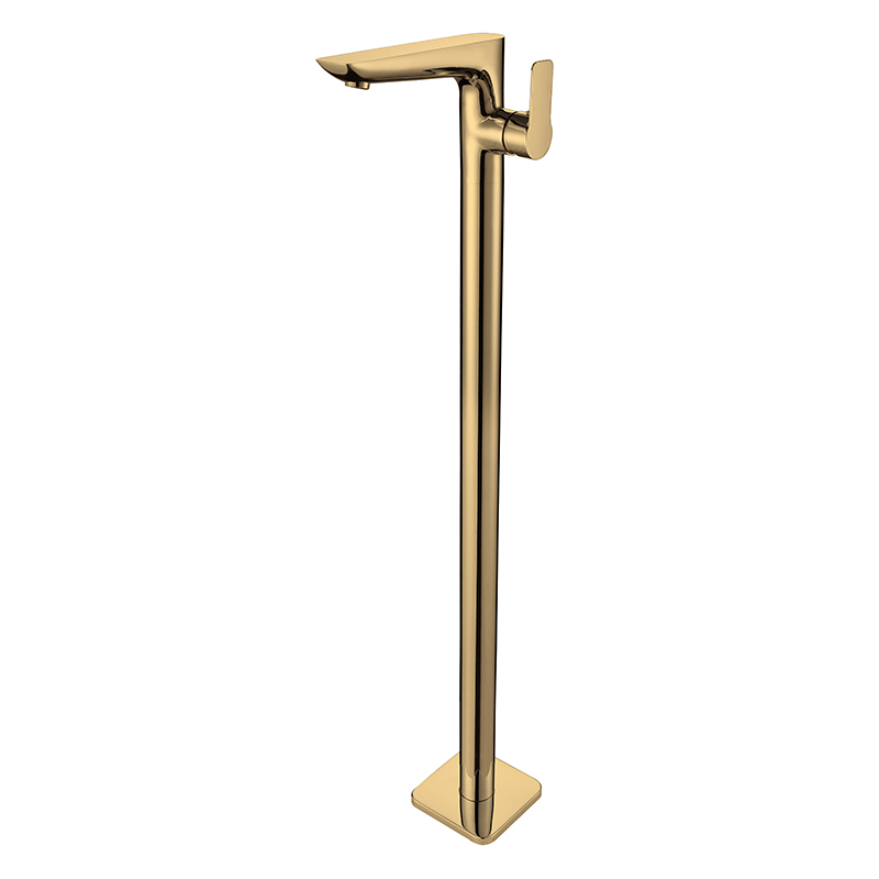 Moderne, matzwarte badkamerkra - Freestanding Bathtub Filler Faucet Floor recensie en prijs