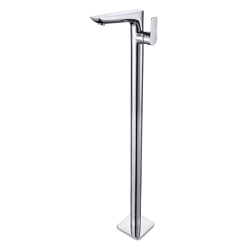 Moderne, matzwarte badkamerkra - Freestanding Bathtub Filler Faucet Floor recensie en prijs