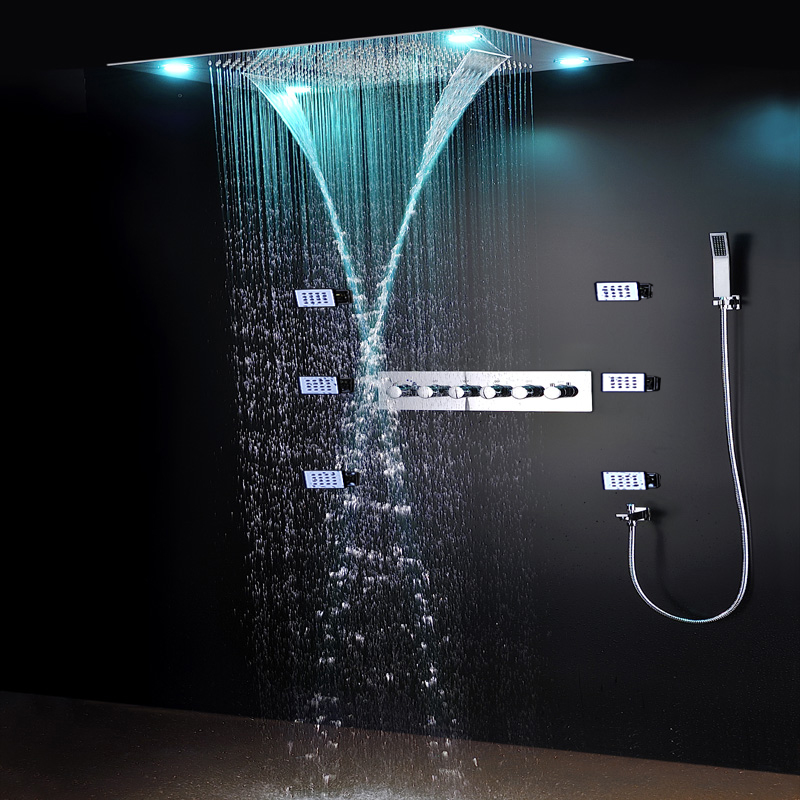 Grote LED-douchekranen Badkame - Led Rainfall Shower Head Waterfall recensie en prijs