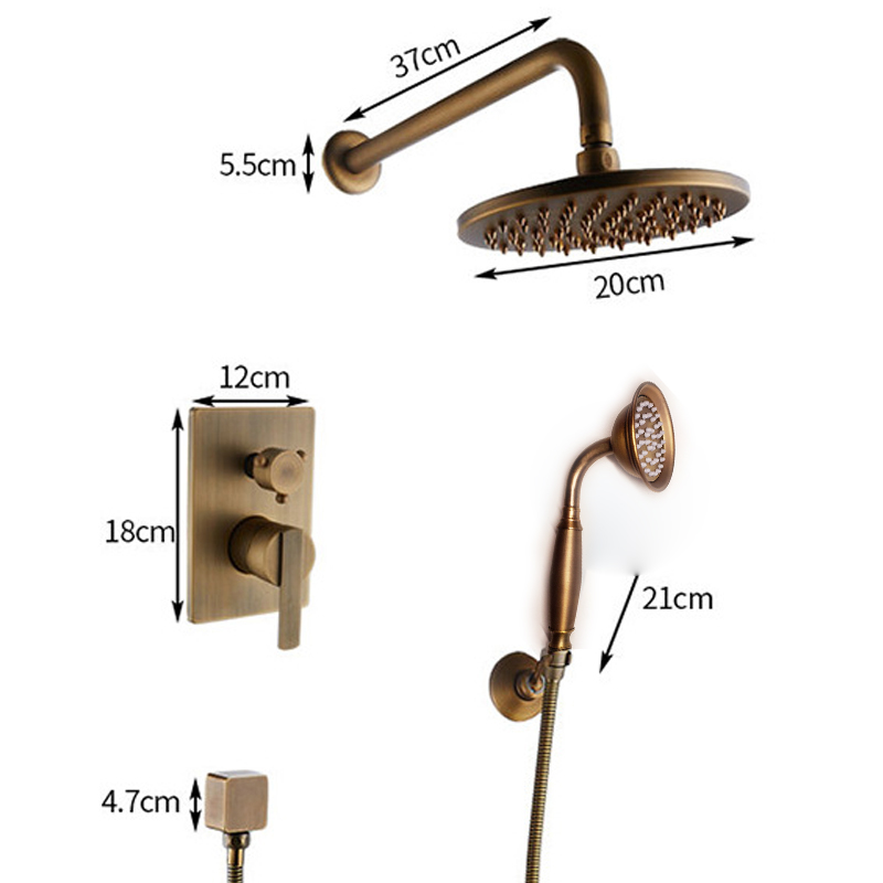 Antiek Messing Verborgen Douch - Concealed Thermostatic Shower System Set recensie en prijs