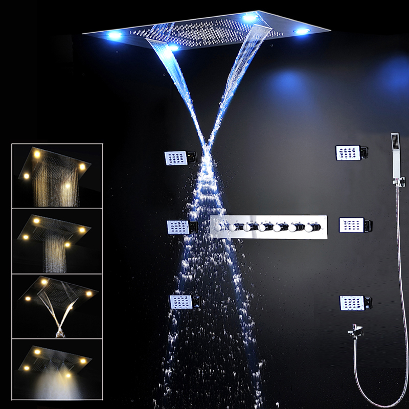 hm Hoge kwaliteit muziek-LED-d - Led Rainfall Shower Head Waterfall recensie en prijs