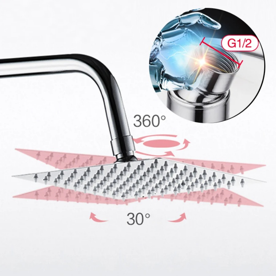 8/10/12/16 Inch 304 RVS Regend - Rainfall Shower Head Ceiling Mount 16 Inch recensie en prijs