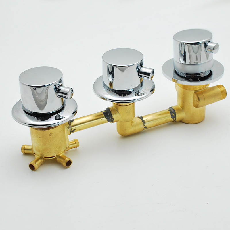 Nieuwe Triple Handle Thermosta - Thermostatic Shower Faucet Valve 3 Way recensie en prijs