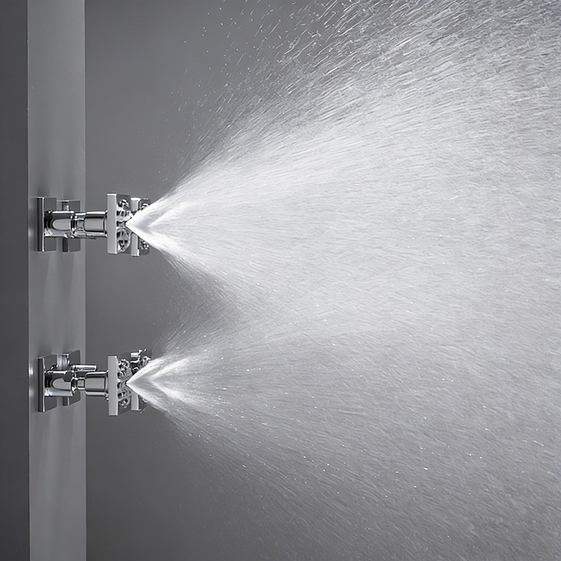 Messing vierkante body jet met - Shower Body Jet Massage Spray Square recensie en prijs
