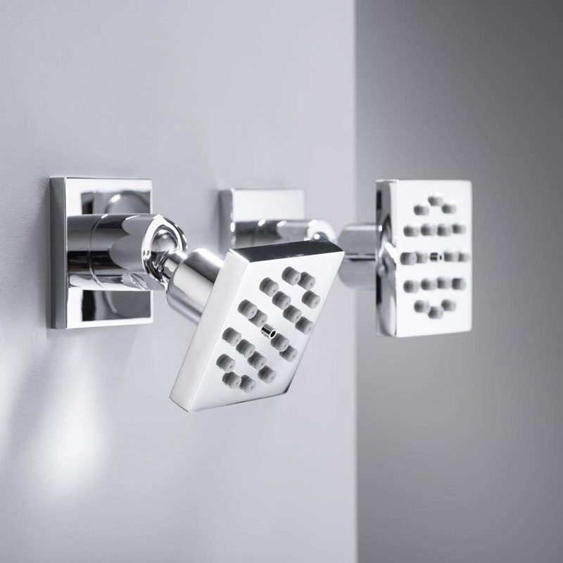 Messing vierkante body jet met - Shower Body Jet Massage Spray Square recensie en prijs