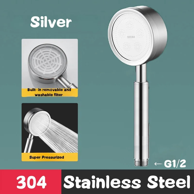 304 RVS Douchekop met Filter,  - Handheld Shower Head High Pressure Filter recensie en prijs