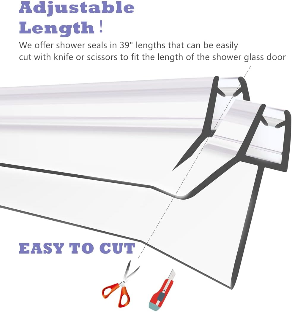 1/2/3 stuks Frameloze Douchede - Shower Door Bottom Seal Strip Sweep recensie en prijs