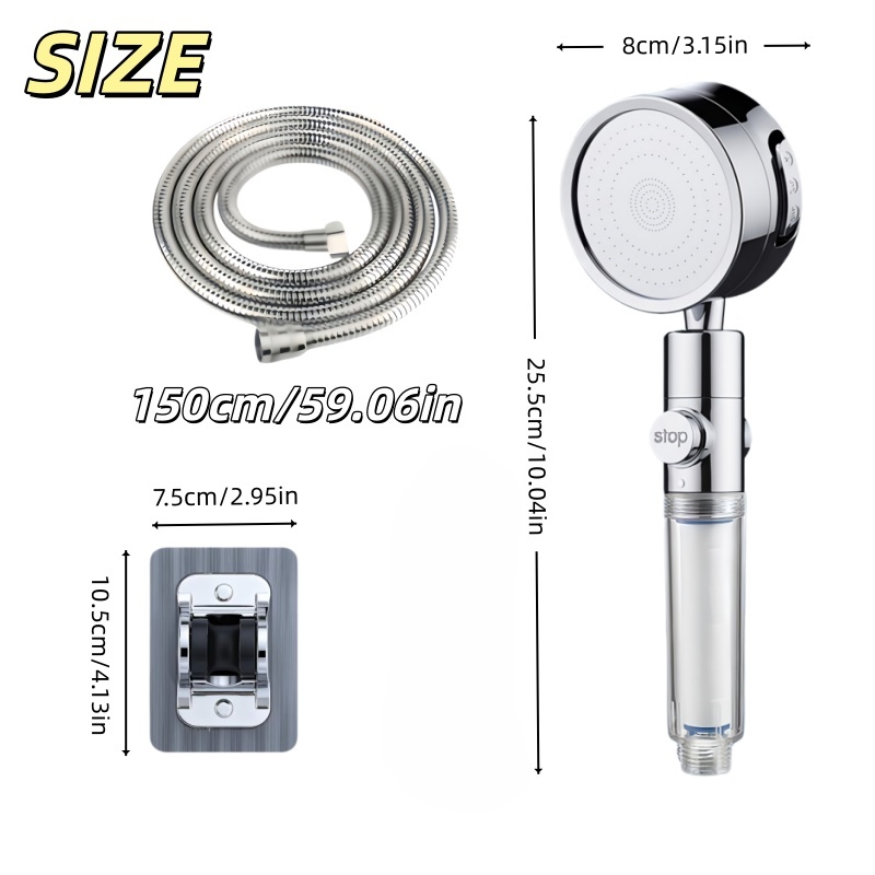 Zichtbaar filtervenster Hoge d - Handheld Shower Head High Pressure Filter recensie en prijs
