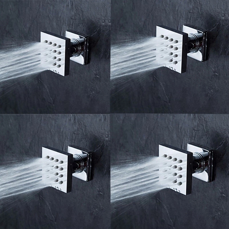Badkamer Massief Messing Vierk - Shower Body Jet Massage Spray Square recensie en prijs