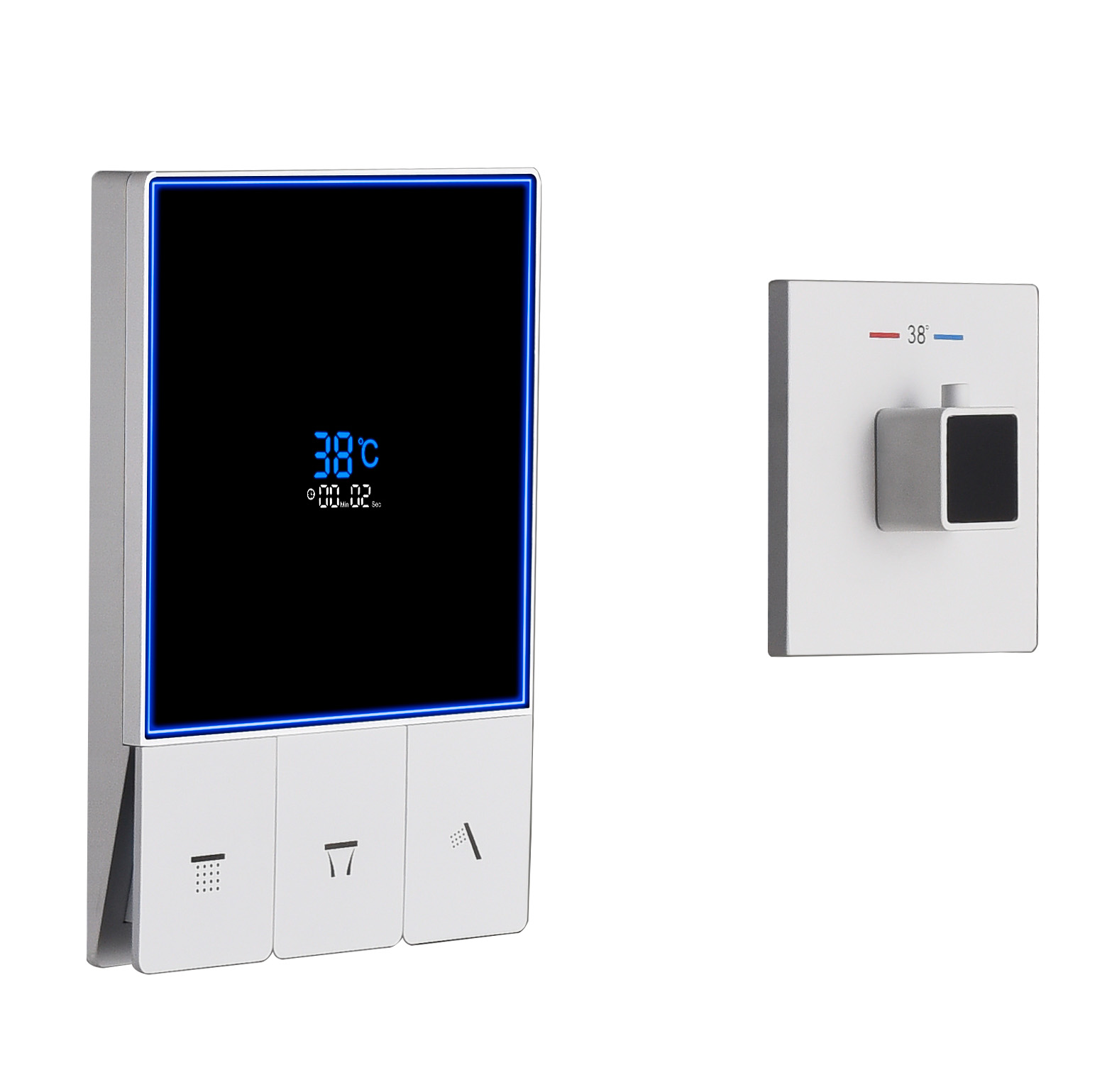 Nieuwste witte massief messing - Thermostatic Mixing Valve Digital Display recensie en prijs