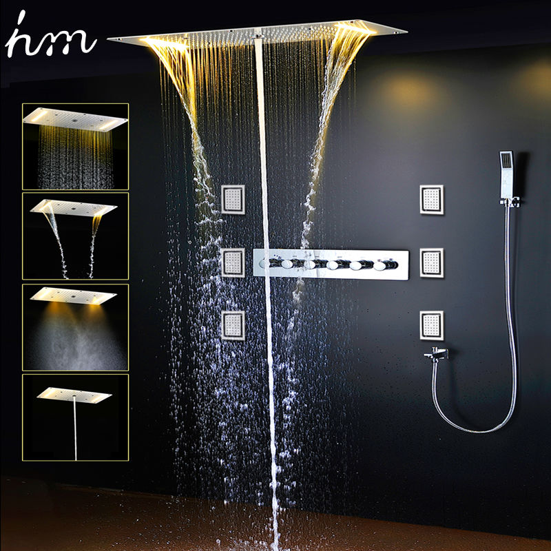 hm Luxe Plafond LED Doucheset  - Led Rainfall Shower Head Waterfall recensie en prijs