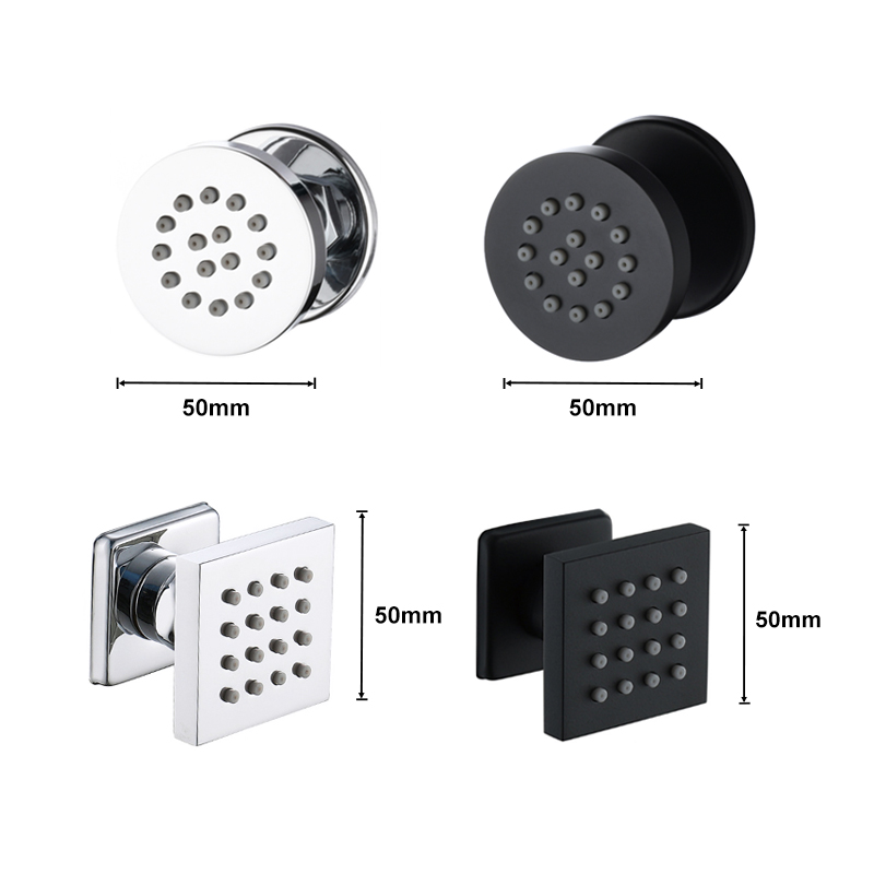 Zwarte Badkamer Massief Messin - Shower Body Jet Massage Spray Square recensie en prijs
