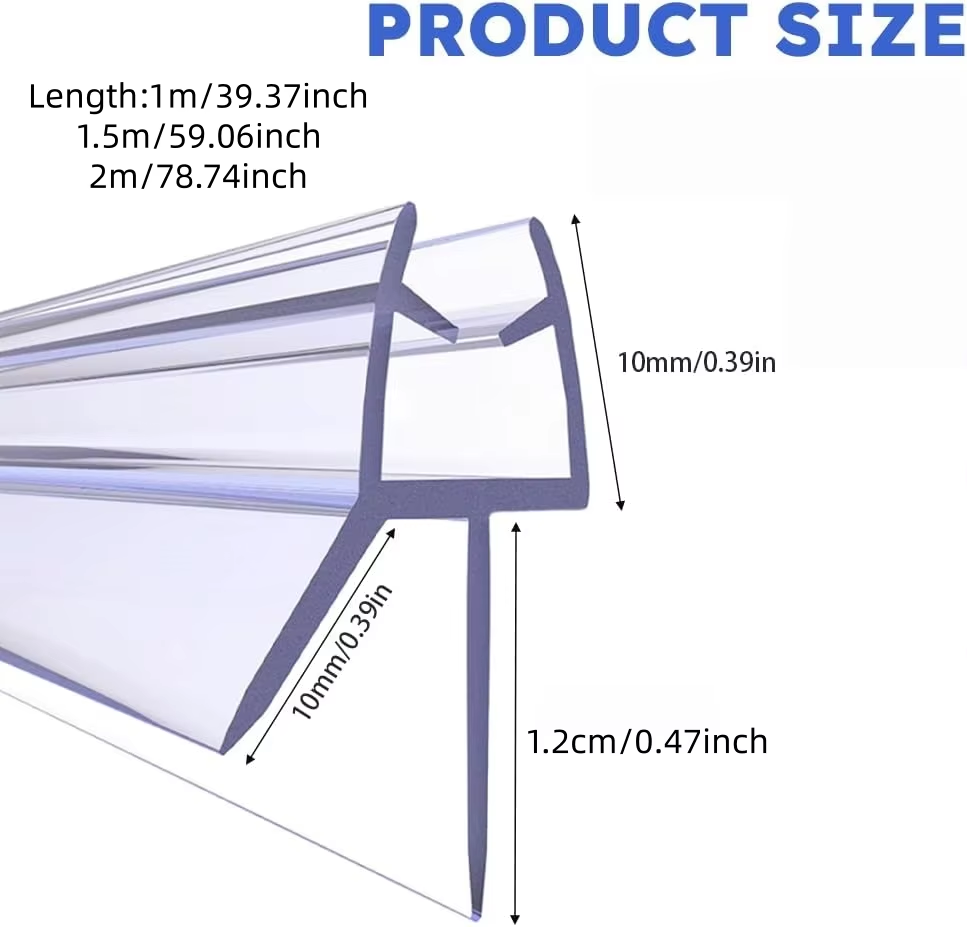 1/2 stuks PVC Douchewand Afdic - Shower Door Bottom Seal Strip Sweep recensie en prijs