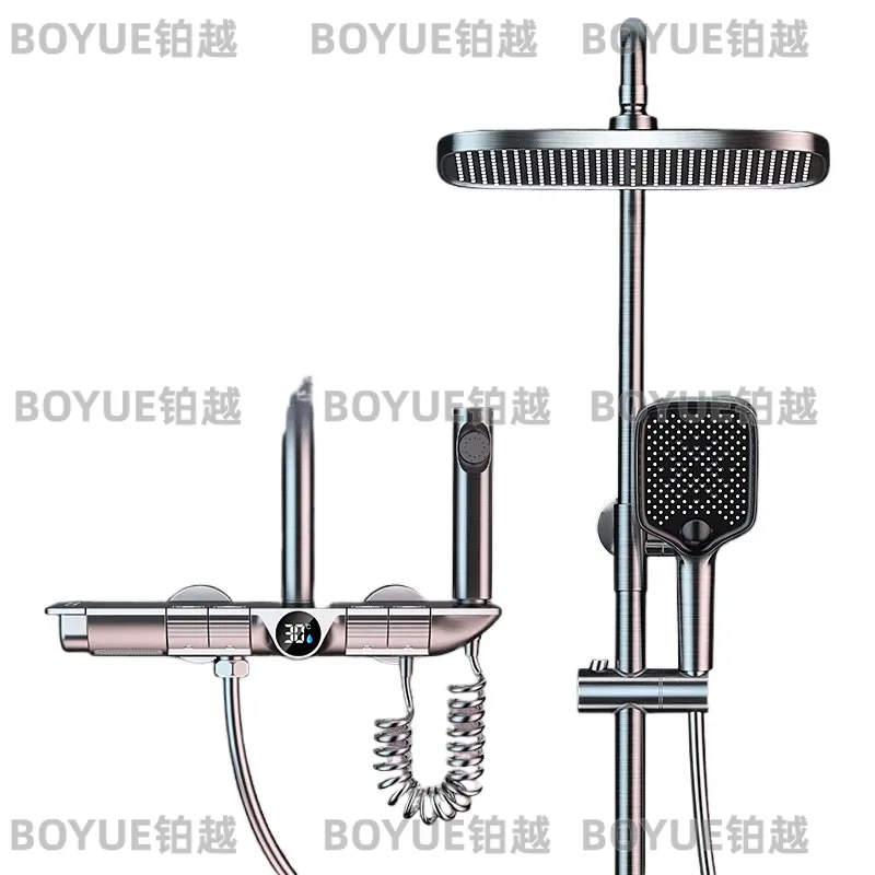 Grijze pianoknop thermostaat d - Concealed Thermostatic Shower System Set recensie en prijs