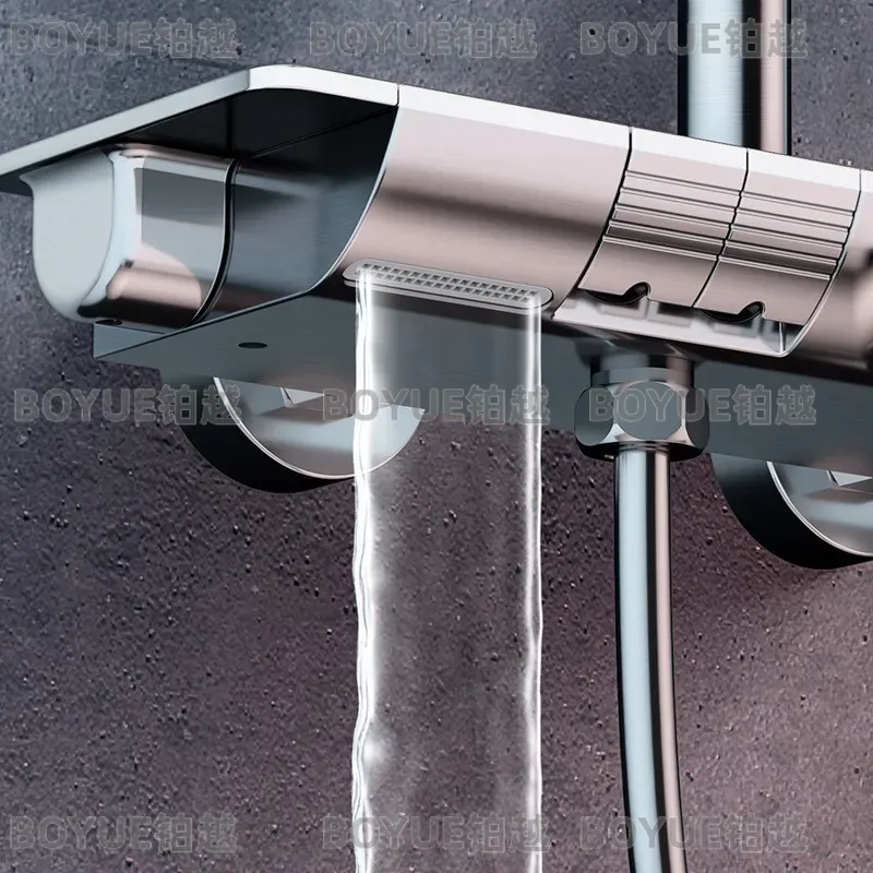 Grijze pianoknop thermostaat d - Concealed Thermostatic Shower System Set recensie en prijs