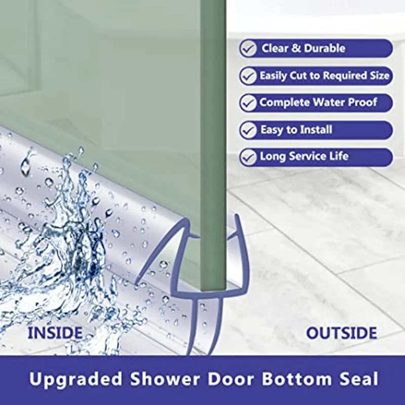 Lijm-Gratis Douche Seal Strip  - Shower Door Bottom Seal Strip Sweep recensie en prijs