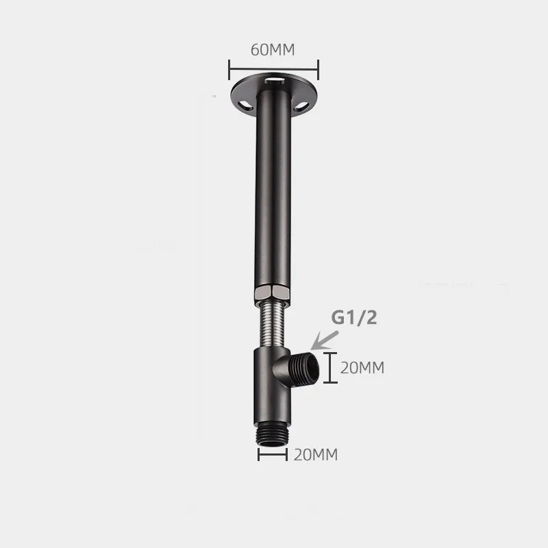 Zwarte of geborstelde gouden t - Shower Arm Ceiling Mount Brass Chrome recensie en prijs