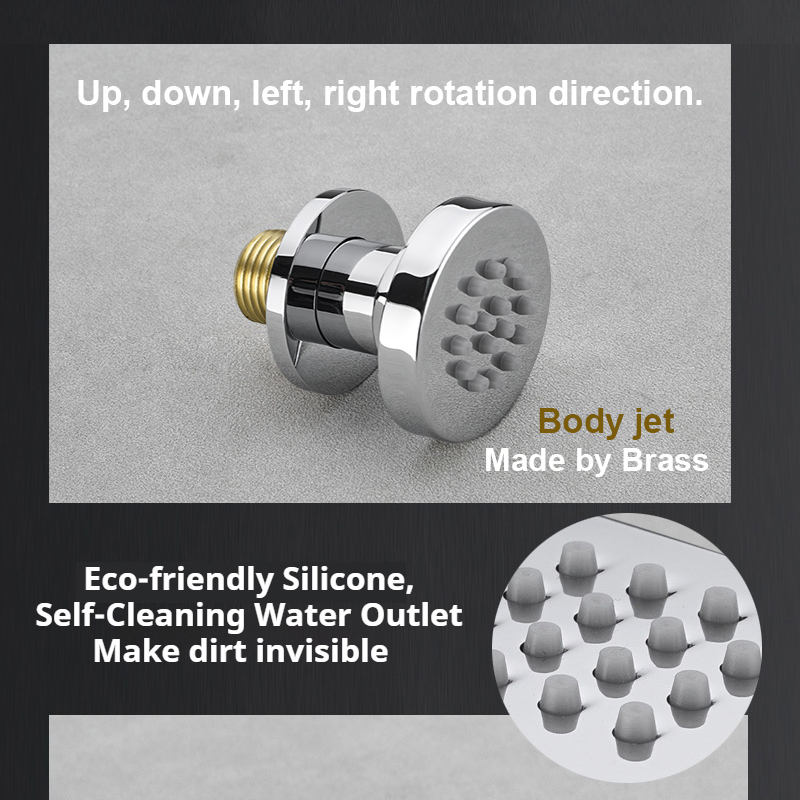 Messing badkameraccessoires vi - Shower Body Jet Massage Spray Square recensie en prijs