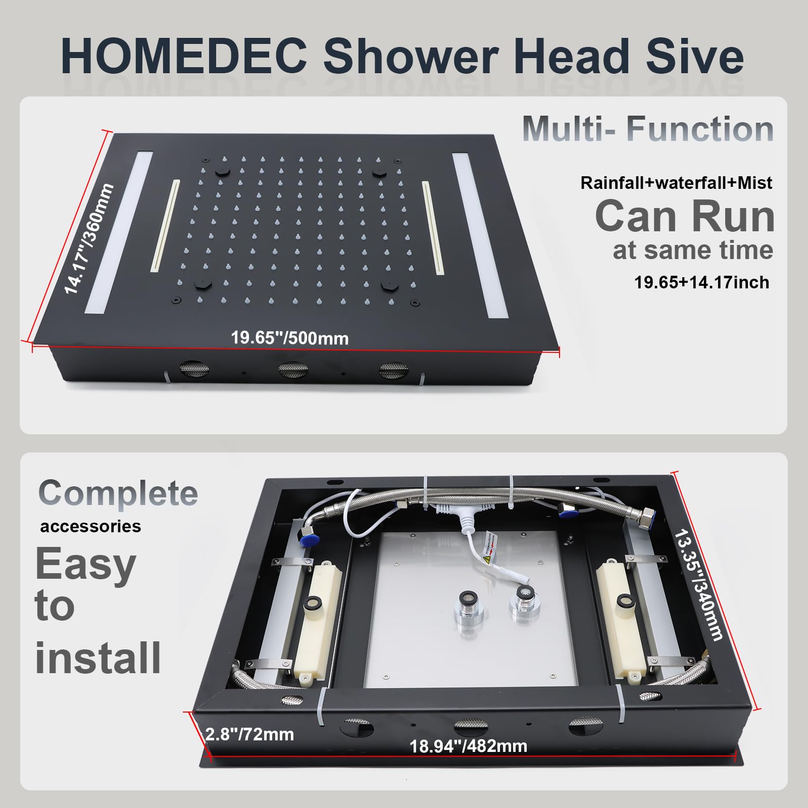 Chrome 304 roestvrijstalen 14x - Led Rainfall Shower Head Waterfall recensie en prijs