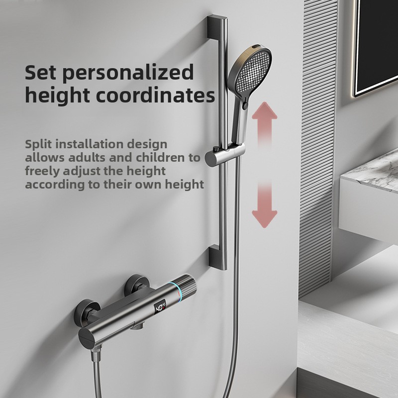 Minimalistische gunmetal grijz - Thermostatic Mixing Valve Digital Display recensie en prijs