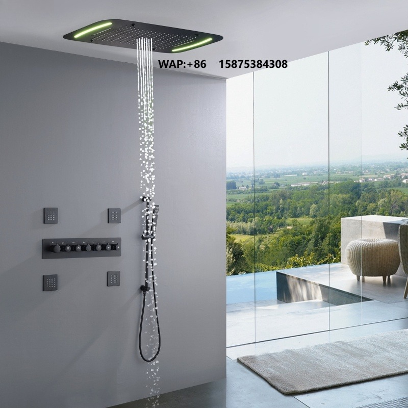 Matzwarte 710*430mm LED douche - Led Rainfall Shower Head Waterfall recensie en prijs