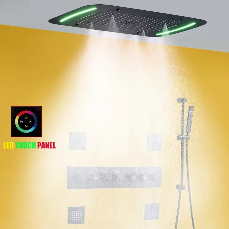 Matzwarte 710*430mm LED douche - Led Rainfall Shower Head Waterfall recensie en prijs