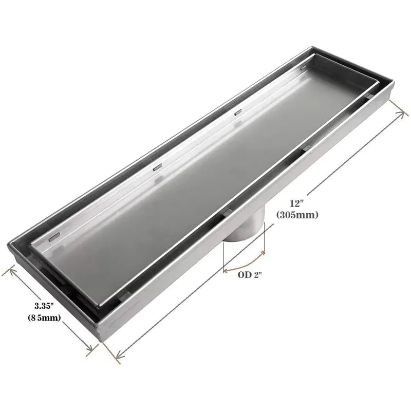 12 inch rechthoekige gepolijst - Linear Shower Drain Stainless 304 Tile In recensie en prijs