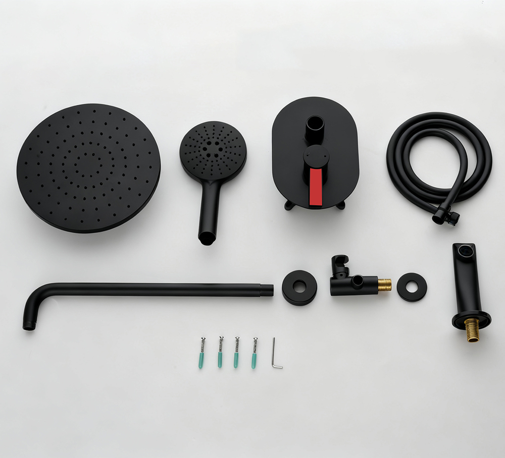 High-end matzwart verborgen re - Concealed Thermostatic Shower System Set recensie en prijs