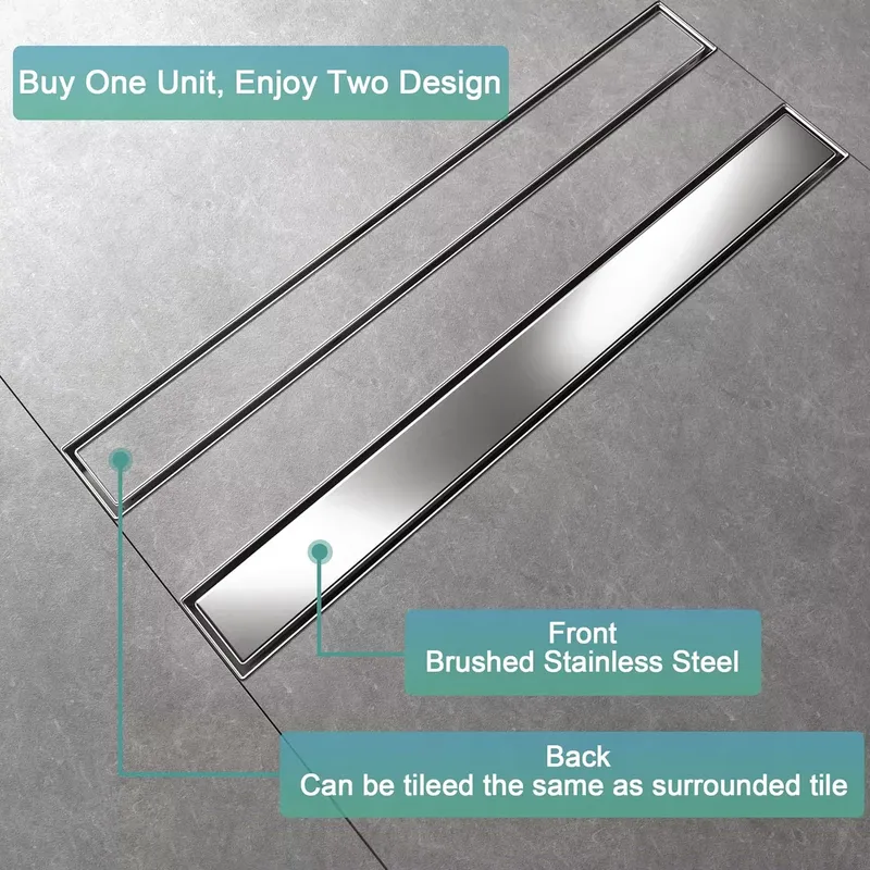 Moderne 304 roestvrijstalen li - Linear Shower Drain Stainless 304 Tile In recensie en prijs