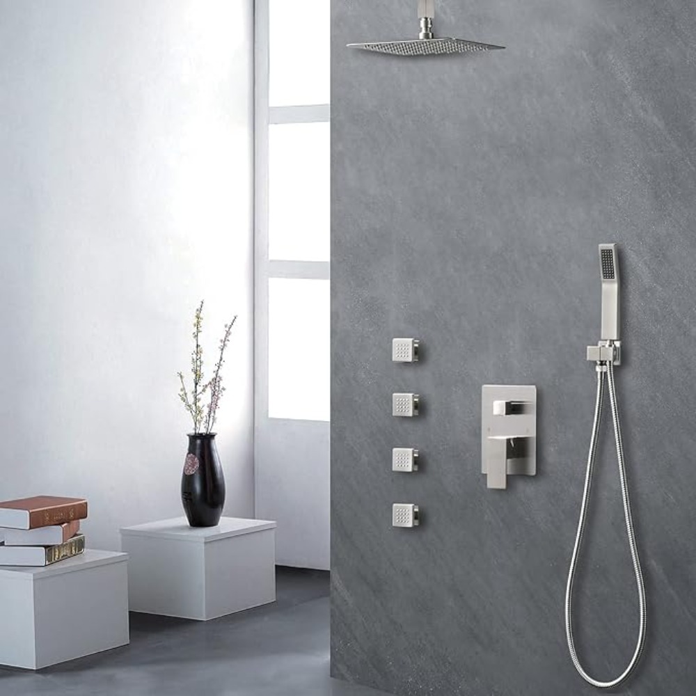 Chroom Zwart Messing Lichaamss - Shower Body Jet Massage Spray Square recensie en prijs