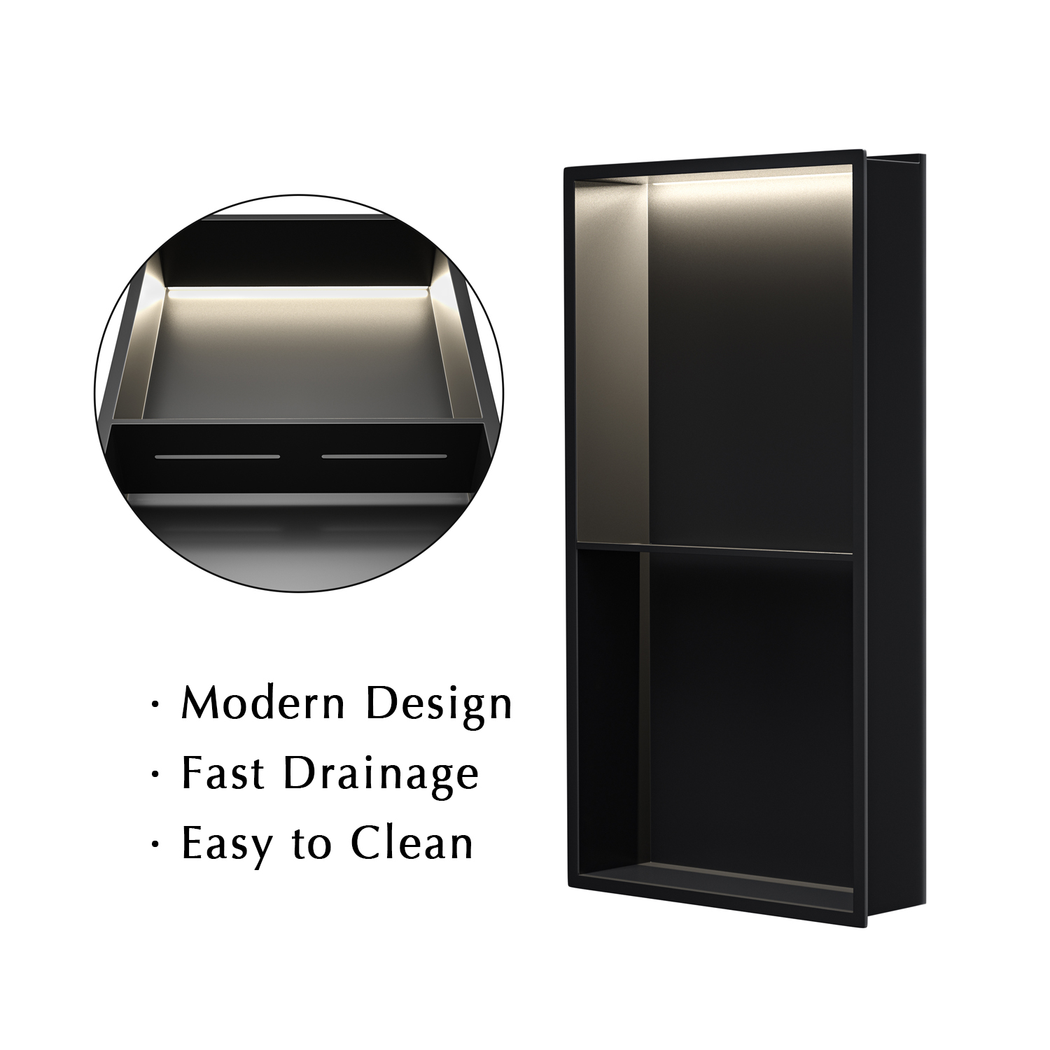 Groothandel op maat gemaakte 3 - Shower Niche Stainless Steel Recessed recensie en prijs