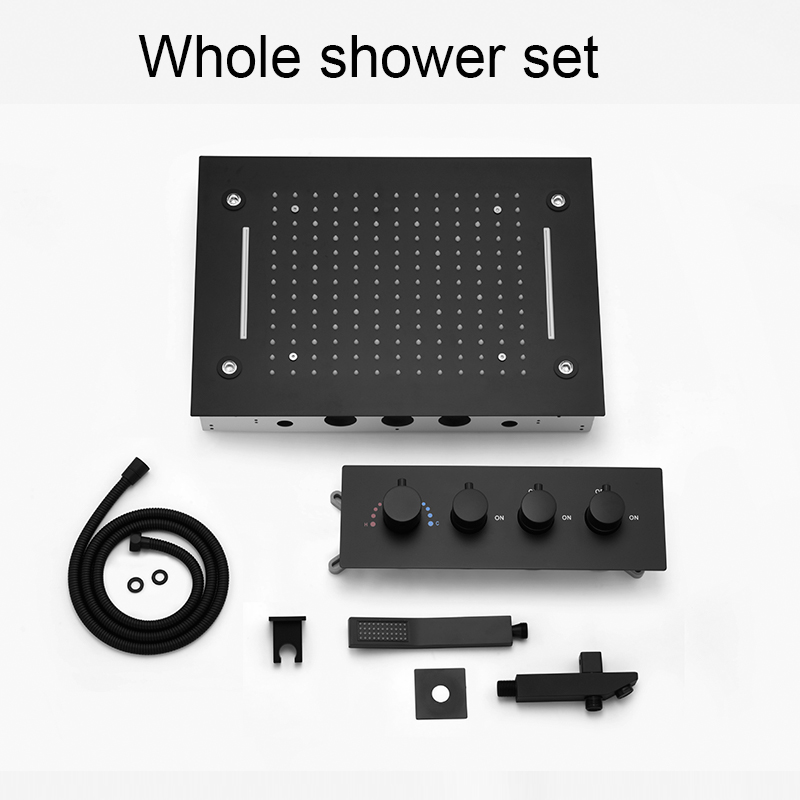 Zwart 2-functies douchekopset  - Led Rainfall Shower Head Waterfall recensie en prijs