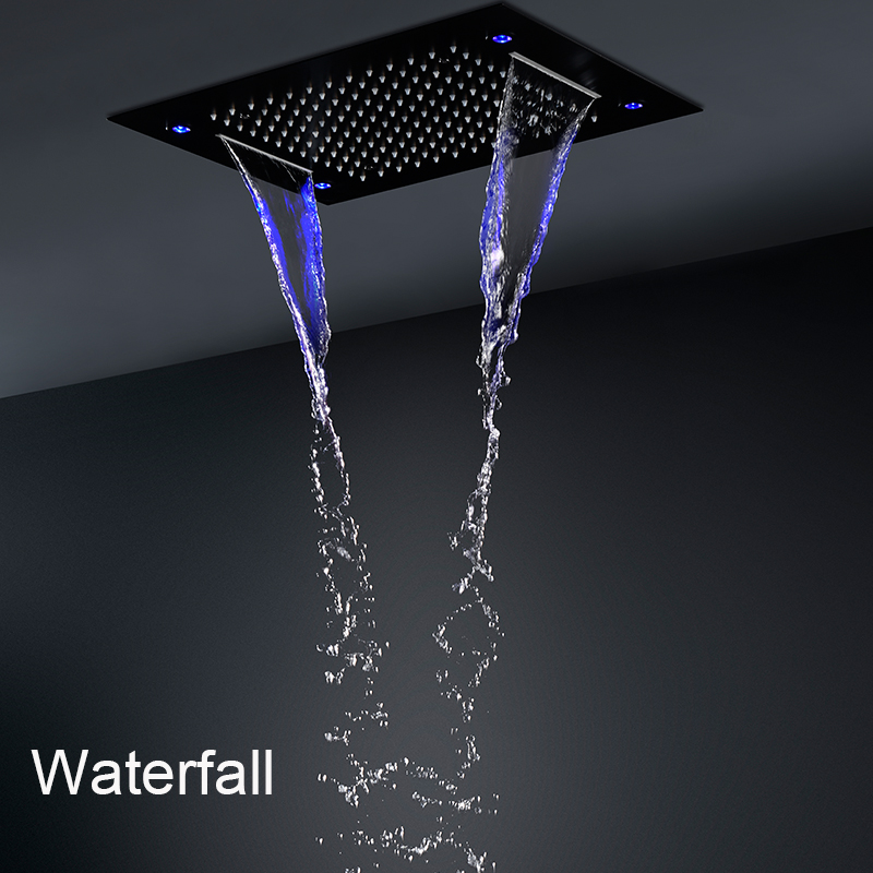 Zwart 2-functies douchekopset  - Led Rainfall Shower Head Waterfall recensie en prijs