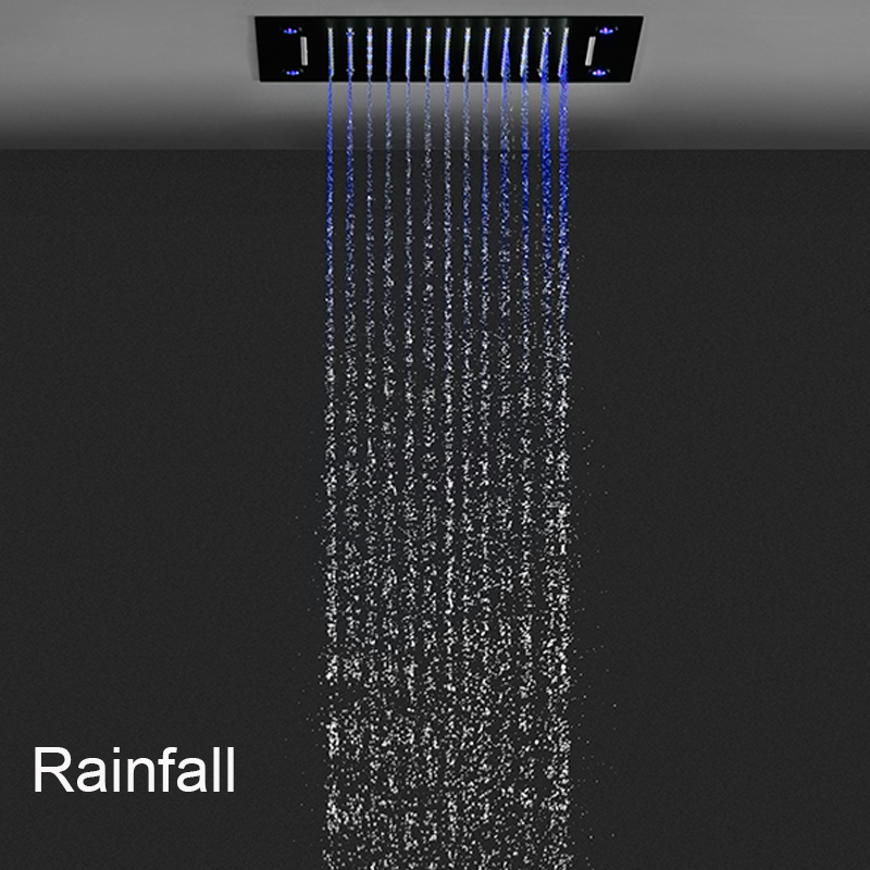 Zwart 2-functies douchekopset  - Led Rainfall Shower Head Waterfall recensie en prijs