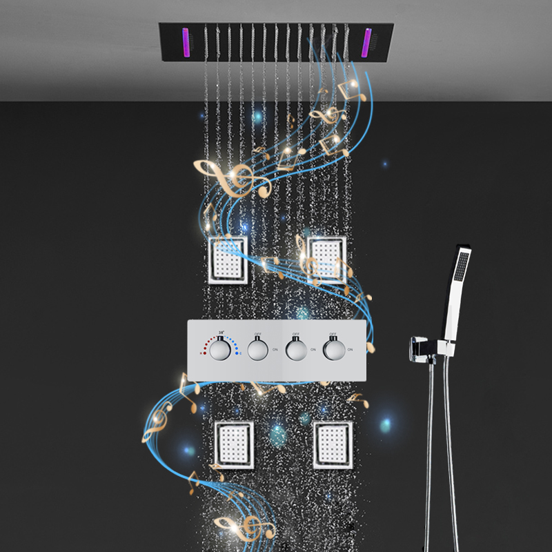 Muziek LED Regendoucheset Mass - Thermostatic Shower Faucet Valve 3 Way recensie en prijs