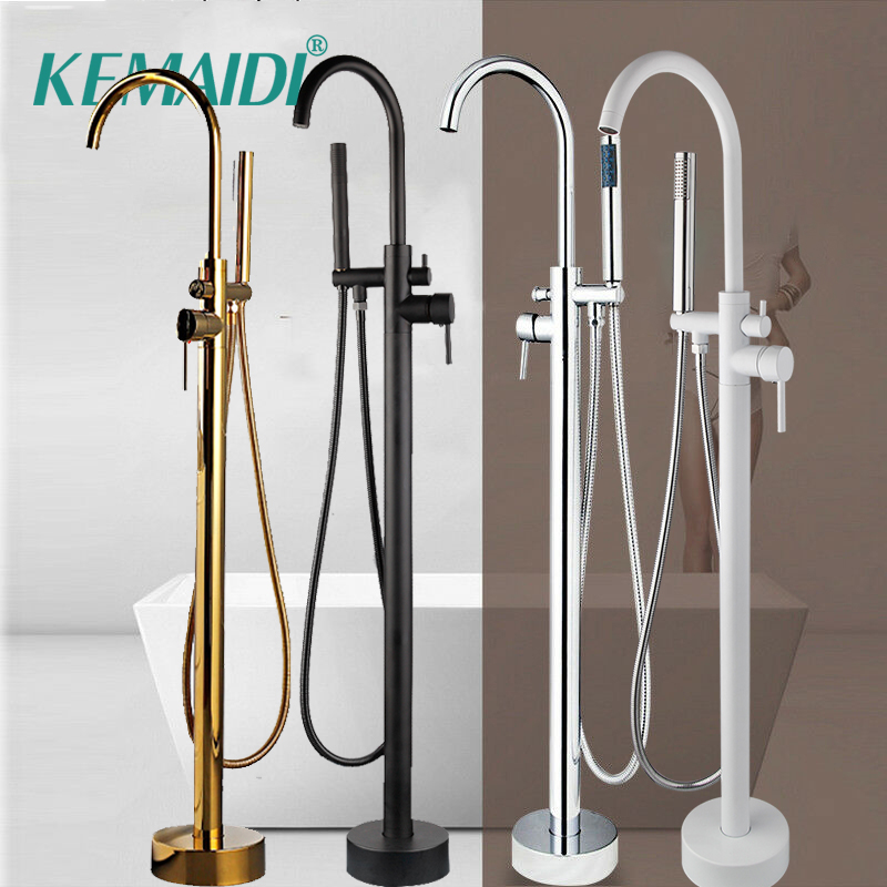 Kemaidi Vergulde Badkuip Vulle - Freestanding Bathtub Filler Faucet Floor recensie en prijs